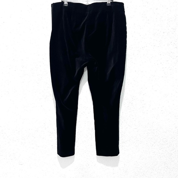 Ralph Lauren Black velvet cropped Straight Leg Pants 12 - Picture 7 of 7